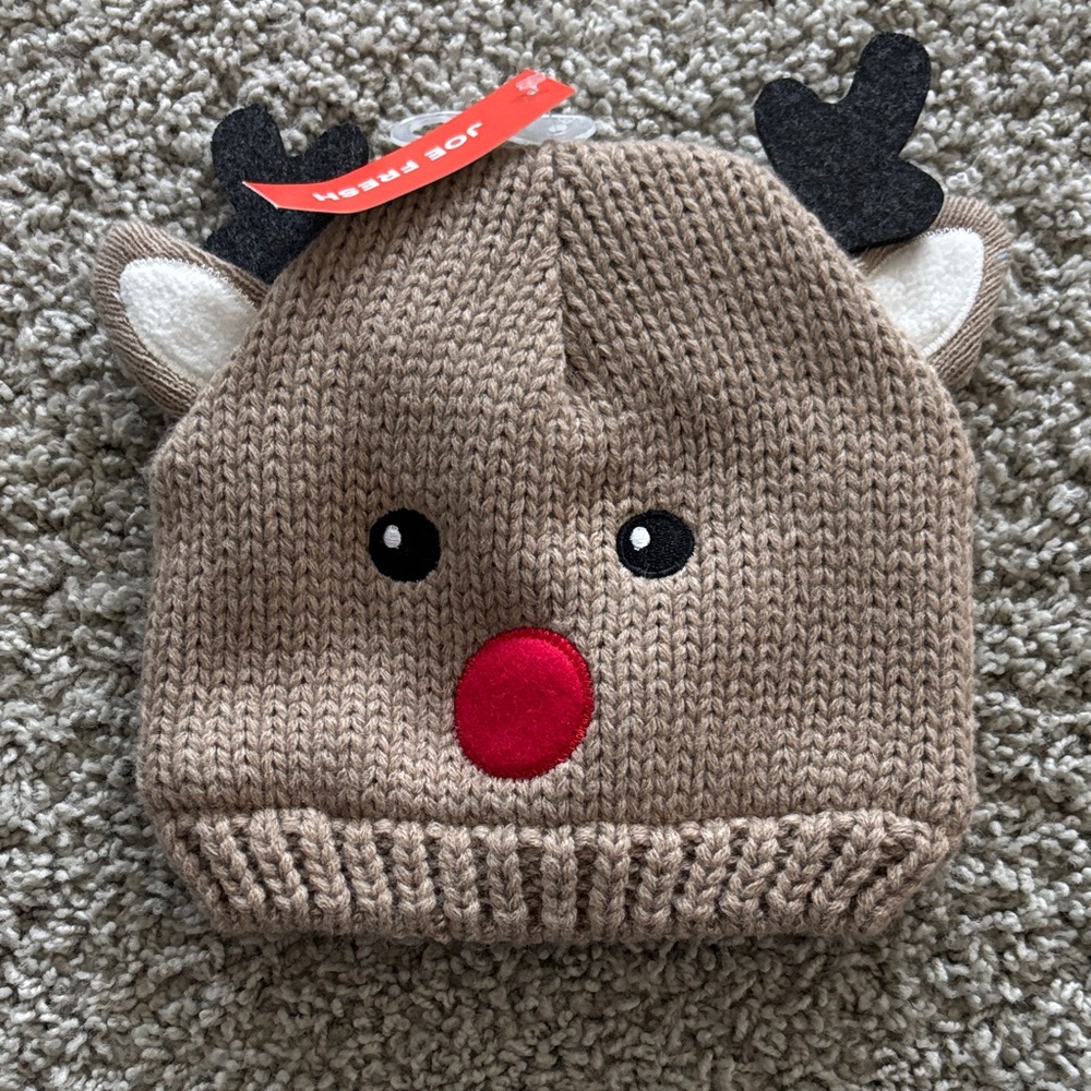 Joe Fresh Kids Reindeer Hat - Brown and Red